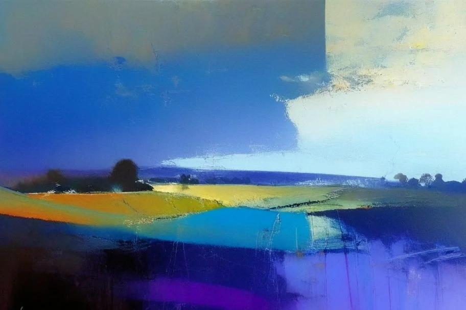 Shropshire landscape, style of Peter wileman