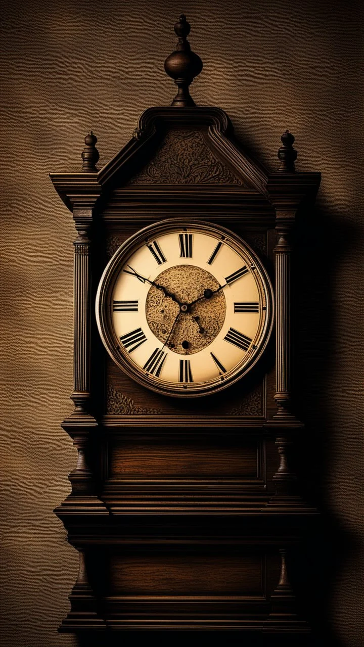 An old clock in the background of black vein, human veins, mixing together a lot of them, like a forest, big and small veins a lot of them, an antique grandfather wooden old clock on the wall