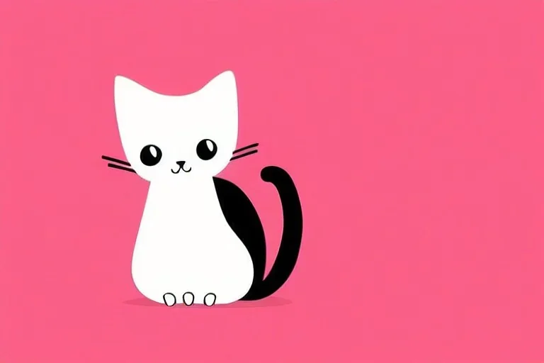 cute cat illustration isolated