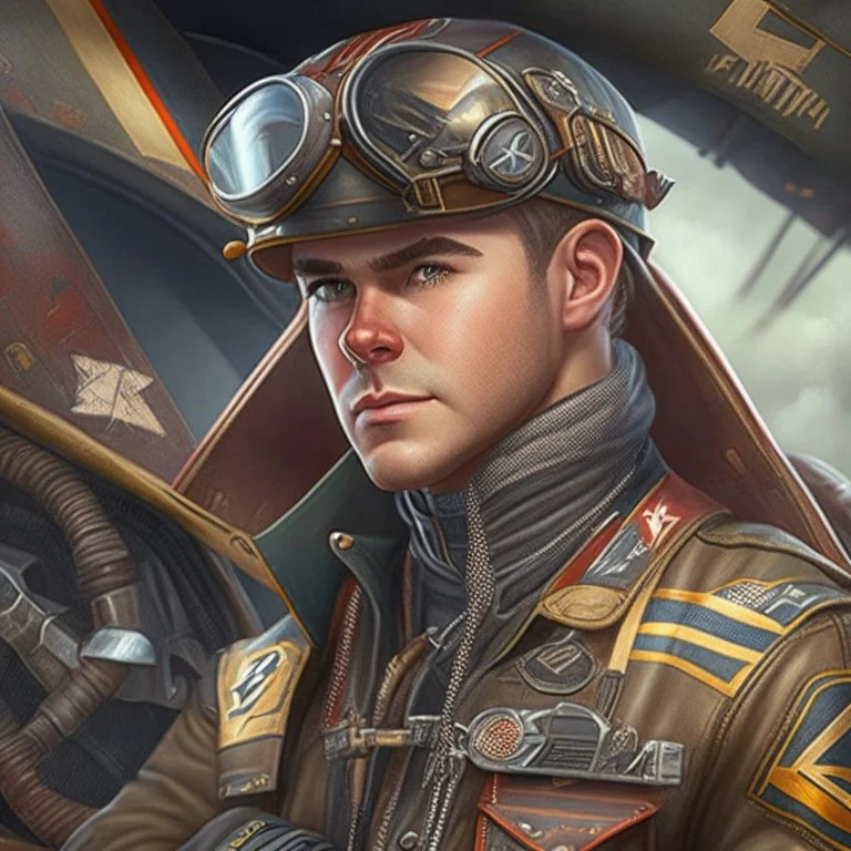 El Piloto Relámpago: Un hábil conductor y mecánico de vehículos de carreras en un estilo dieselpunk. Lleva un mono de carreras adornado con parches de equipos pasados y una gorra de aviador, y siempre tiene aceite y herramientas a mano.