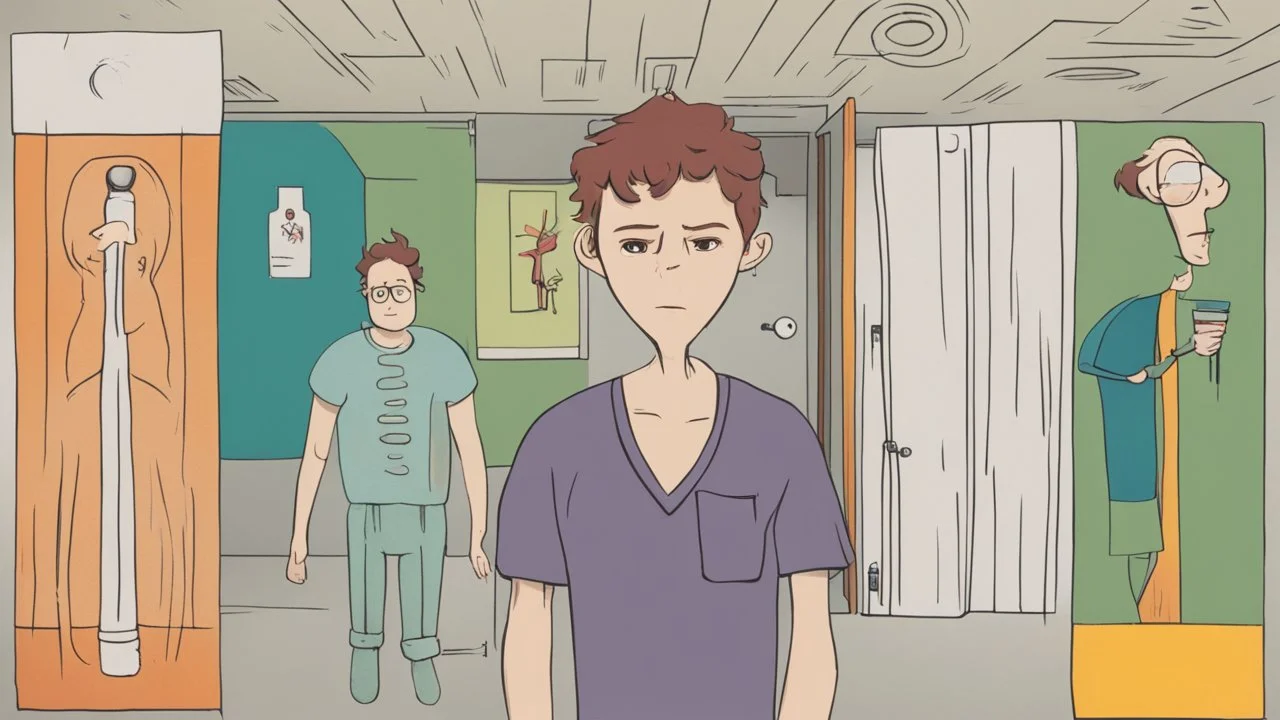 شخص جسمه عادي ووجه طولي