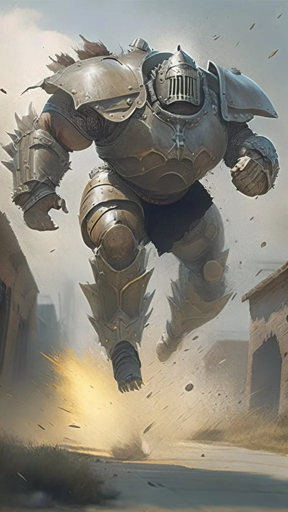 frenzied armored giant running