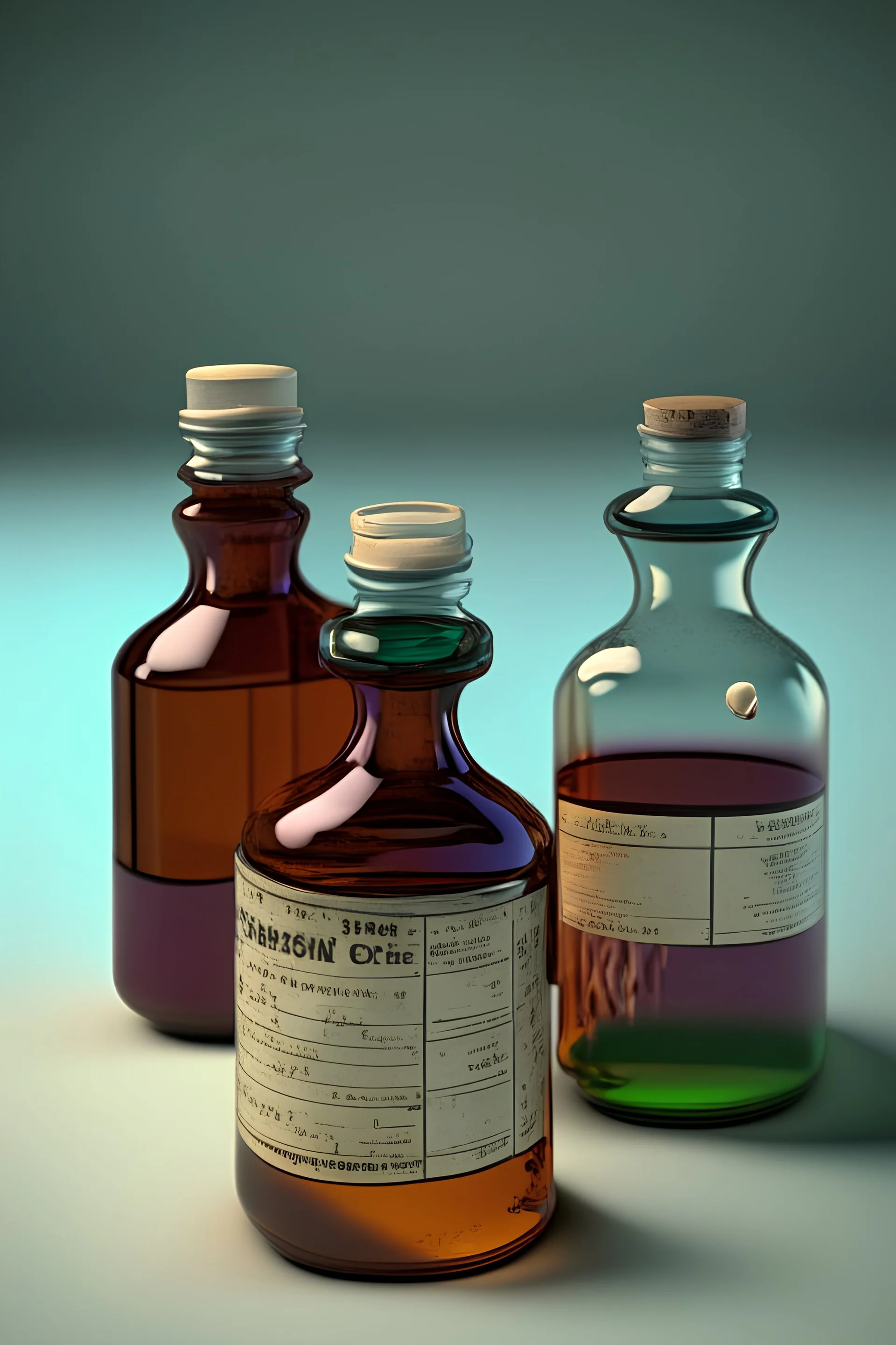 bottles of medicine