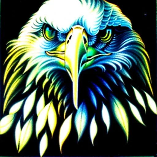 drawing of eagle rembrant style