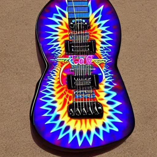 PEACE electric guitar psychedelic hippie trippy acid LSD PEACE GUITAR peacesign 69