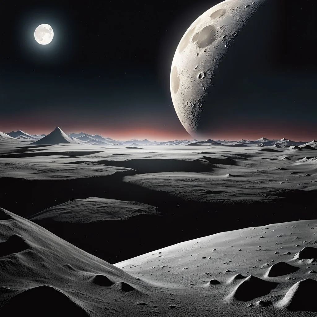Imaginary Landscape of the moon surface