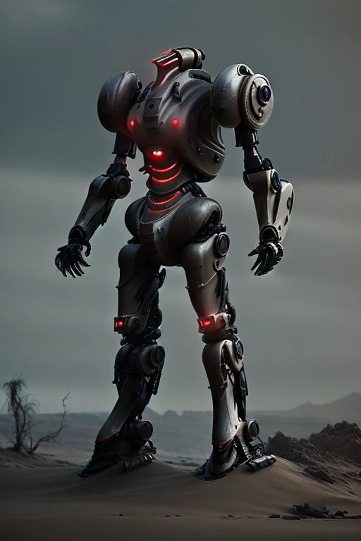 dark armor robot ai soldier mech dystopian scary gladiator predator monster