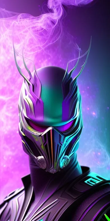 purple venom galaxy super villain and teal smoke background