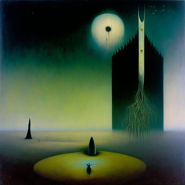 Surreal horror style by Colin McCahon and Victor Pasmore and Jack Yerka, surreal abstract art, subconscious fear of being alone, sinister symbolic anthropomorphic midnight eulogies, weirdcore, unsettling, asymmetric abstractions, never before seen art of beyond, matte oil painting, by Zdzislaw Beksinski