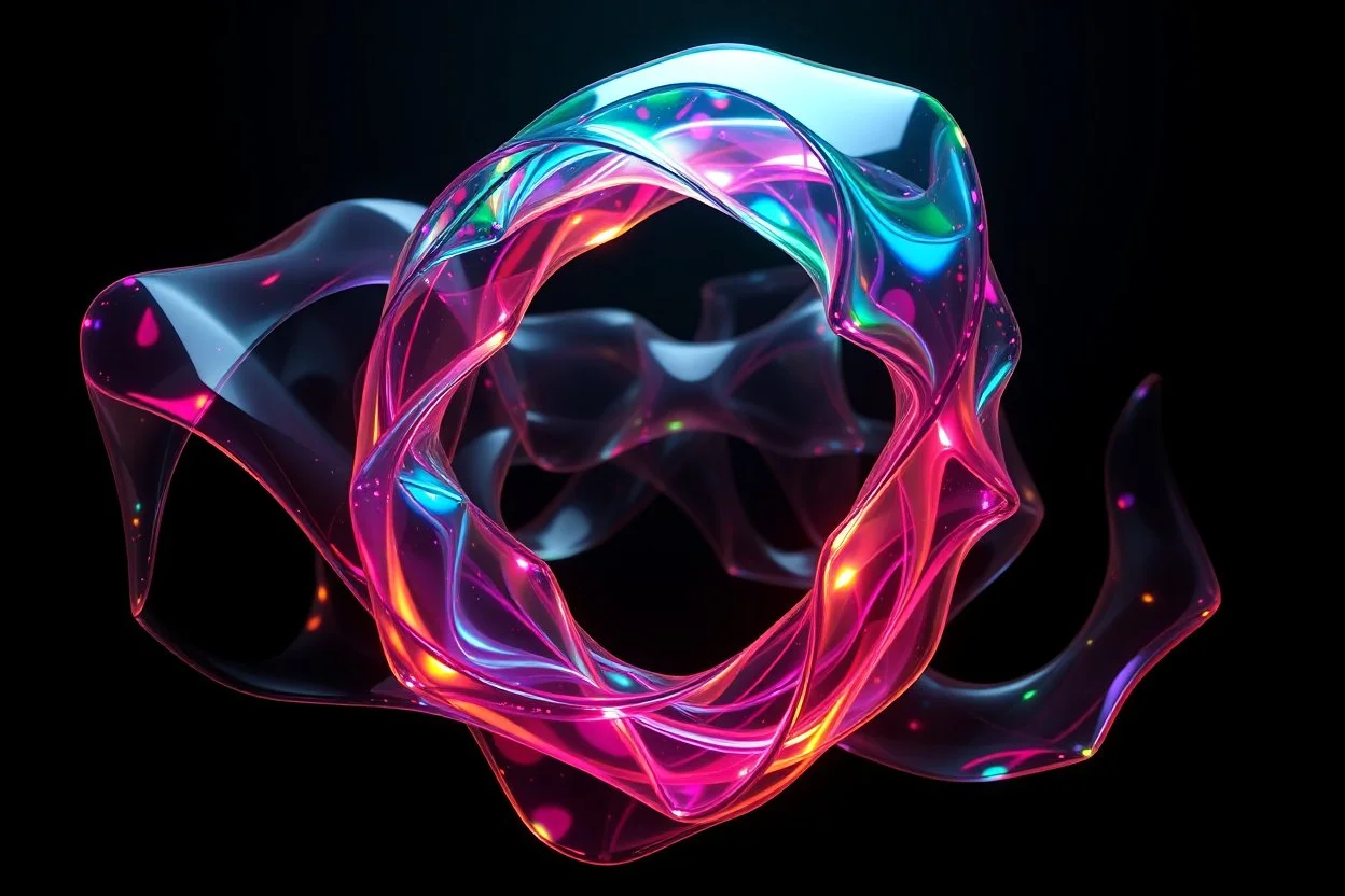 give a blender 5.2 lst code to create A hypnotic loop of colored translucent 3D structures evolving and morphing, fluid geometry shifting between organic and geometric forms, iridescent glass material with internal glow,instances must have random translucent matrial smooth camera orbit, dark gradient background, seamless motion, cinematic lighting, generative art style, 4k.do with geo nodes zoom out to show whole image