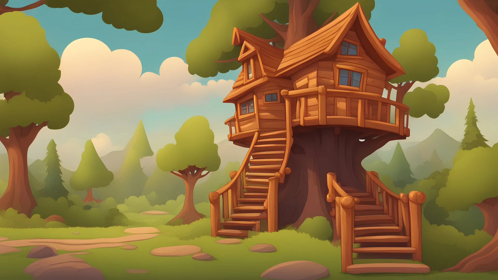 Cartoon treehouse