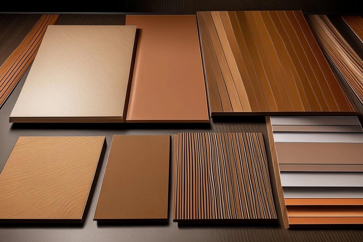 Mod board materials in brown shades