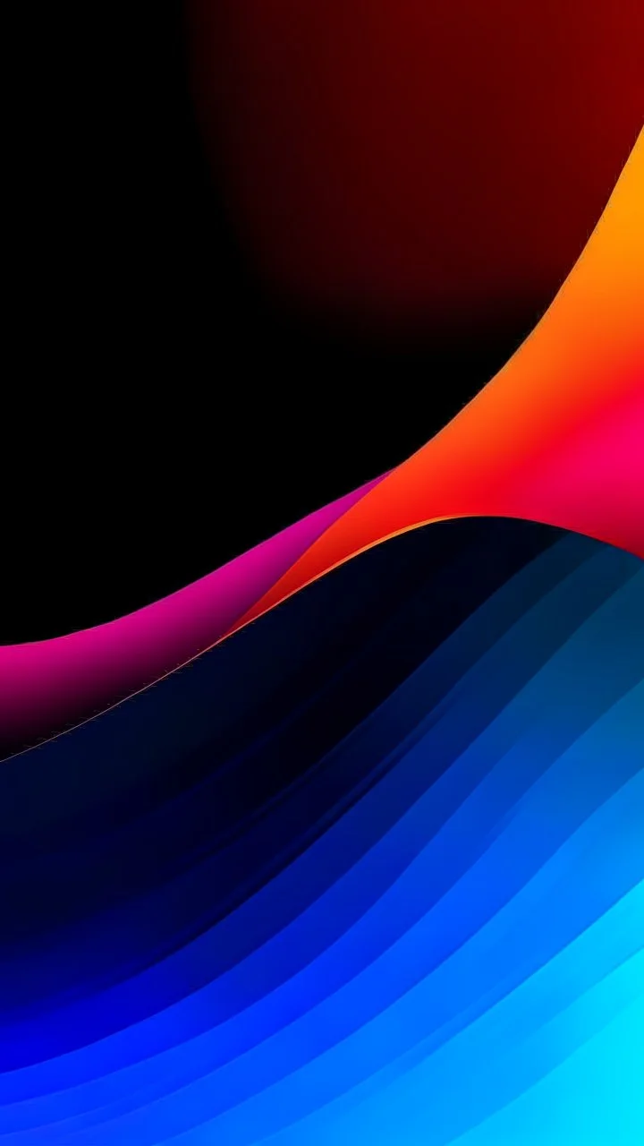 Abstract, minimalistic wallpaper with blue, pink and orange hues, gradient, dark, vibrant