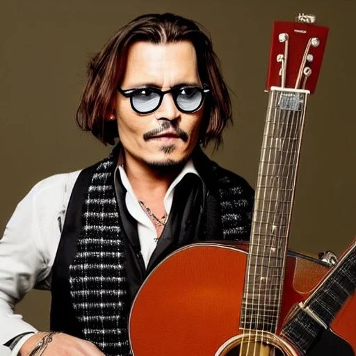 A Johnny depp singing a sad song and playing guitar in bathroom with acoustic guitar