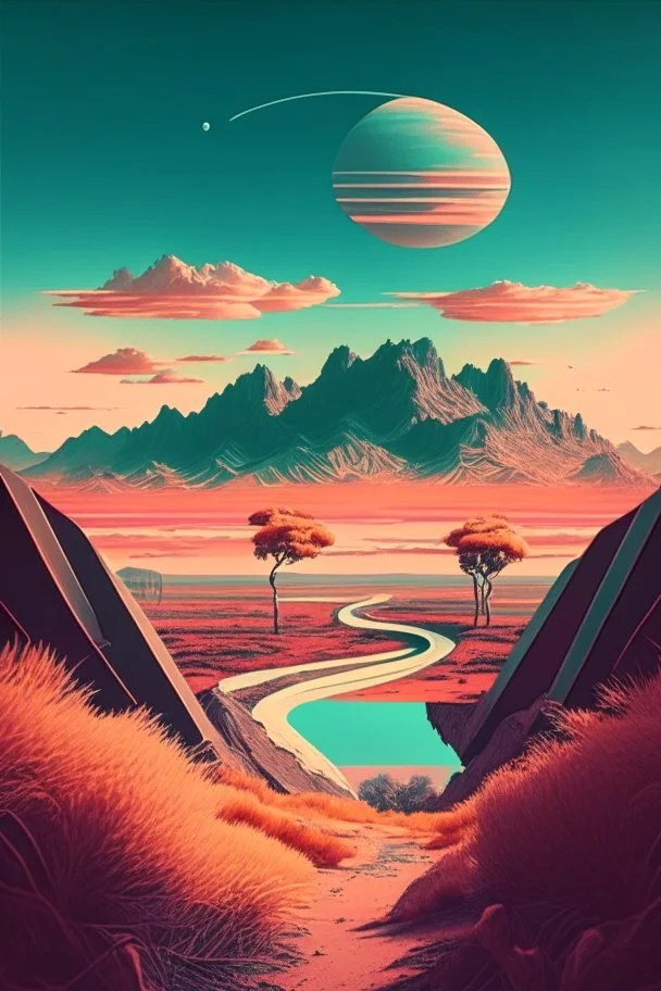 paisaje entre retro y aesthetic