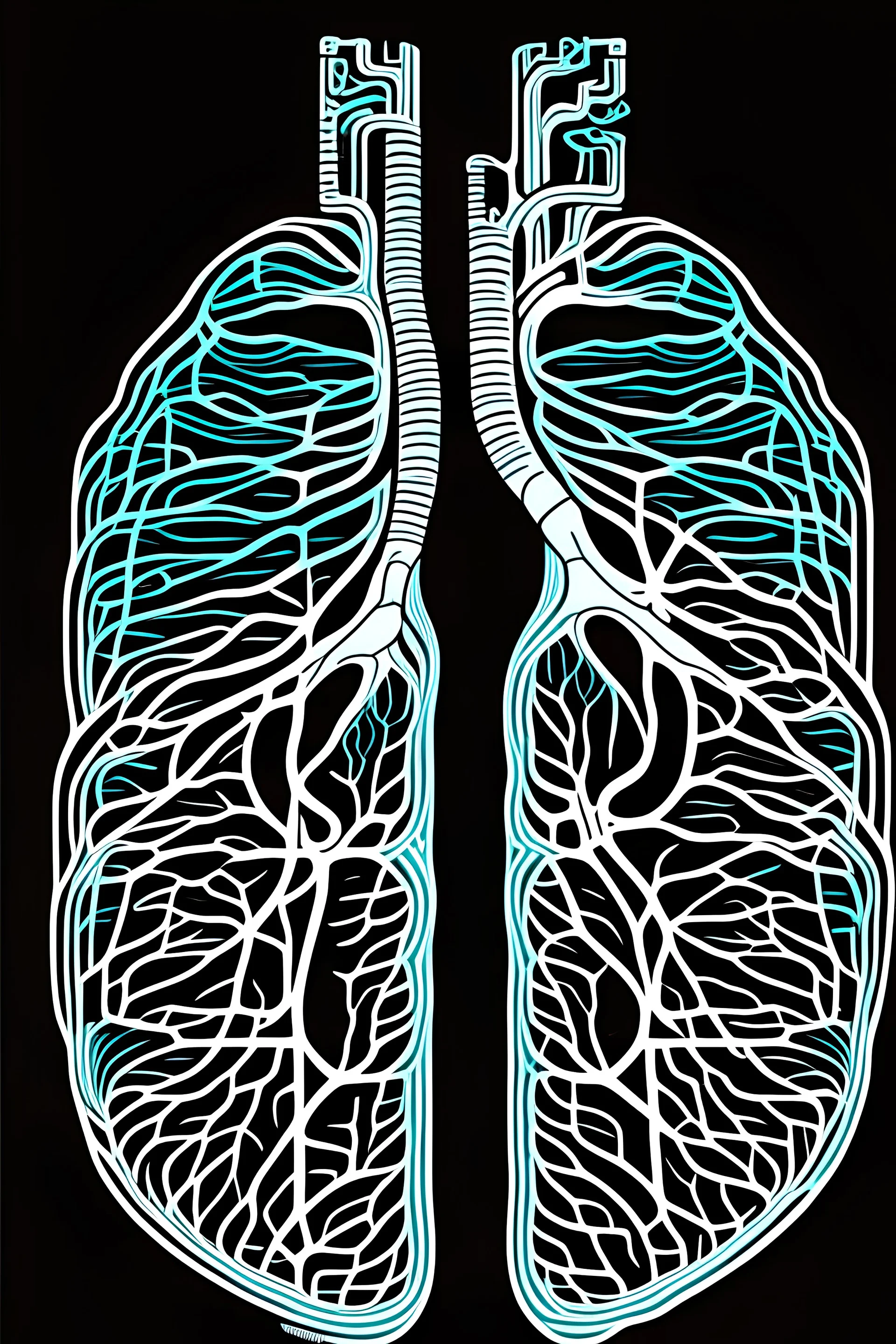 The outline of the lung maze