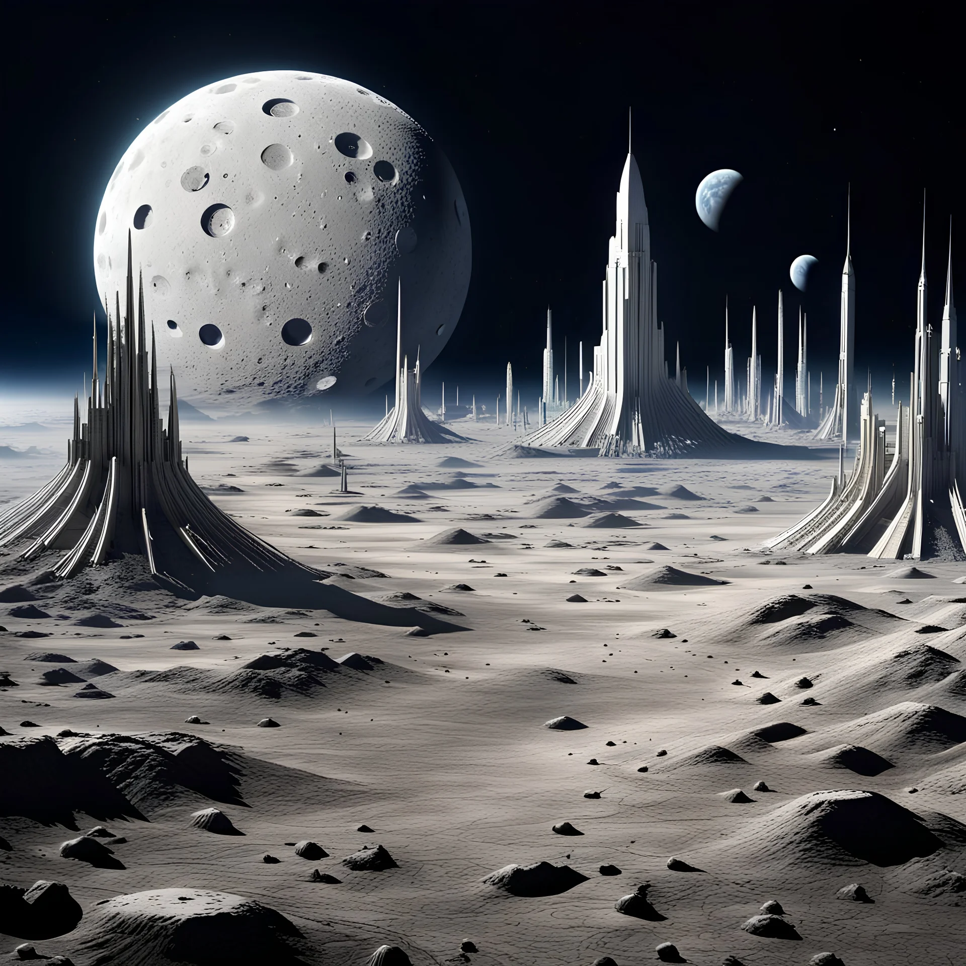 Eine Stadt auf dem mond