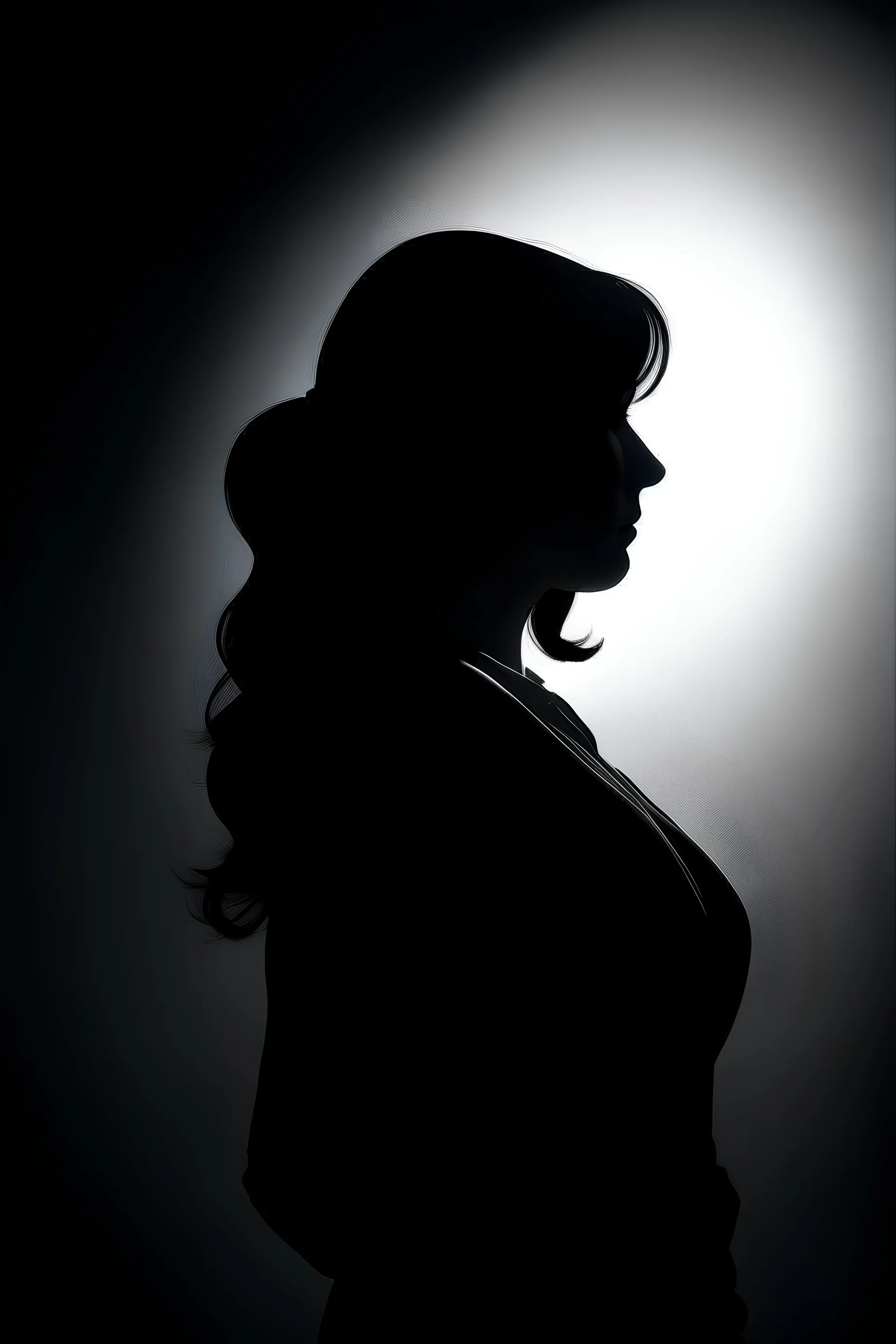 a woman silhouette from behind