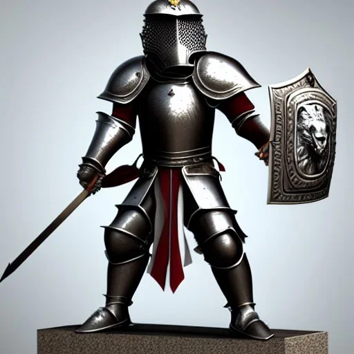 Lion, anthropomorphic, dresses as a knight, hyper realism,3d character, maximum detailed armor.