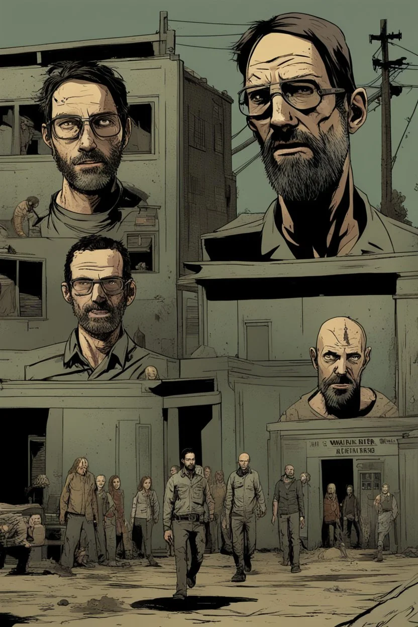 The Walking Dead Universe in the style of Half-Life