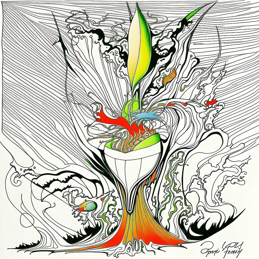 Paradox of thrift economic theory, asymmetry, neo surrealism, by Gerald Scarfe.