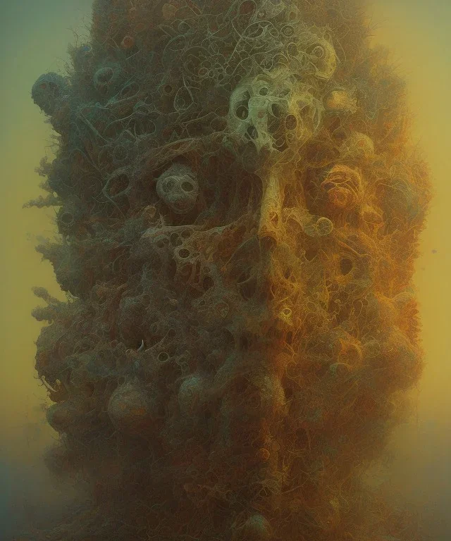 neural network. oil on canvas, beksinski