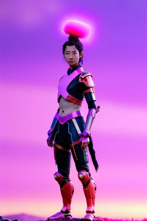 portrait, Asian cyborg woman, samurai warrior :: symmetry photography, cyberpunk style, pink hair, black samurai army, katana, japanese traditional ornaments, pink, white, black, glow eyes, cinematic, Ultra realistic, dark scene, soft color, highly detailed, unreal engine 5, RTX, ultra detail, 3d, finely drawn, high definition.