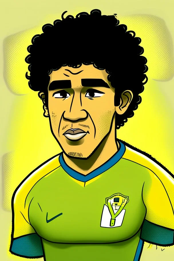 Marcos do Nascimento Teixeira Brazilian football player cartoon 2d