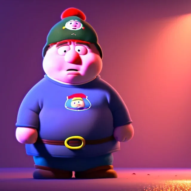 Eric Cartman toddler, full body, dramatic lighting, hyper realistic