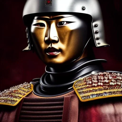 Ultra detailed fullbody Portrait in oil on canvas of medieval SAMURAI with armor,helmet,extremely detailed digital painting,ultrarealistic skin,intense stare, extremely detailed face, crystal clear eyes, mystical colors ,perfectly centered image, perfect composition, rim light, beautiful lighting,masterpiece ,8k, stunning scene, raytracing, anatomically correct, in the style of Simon Bisley and Ohrai Noriyoshi and robert e howard and Steve Jung and Wizyakuza and uncannyknack.