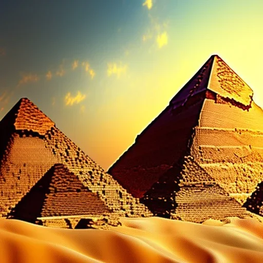 Giza Piramitleri fantasy art