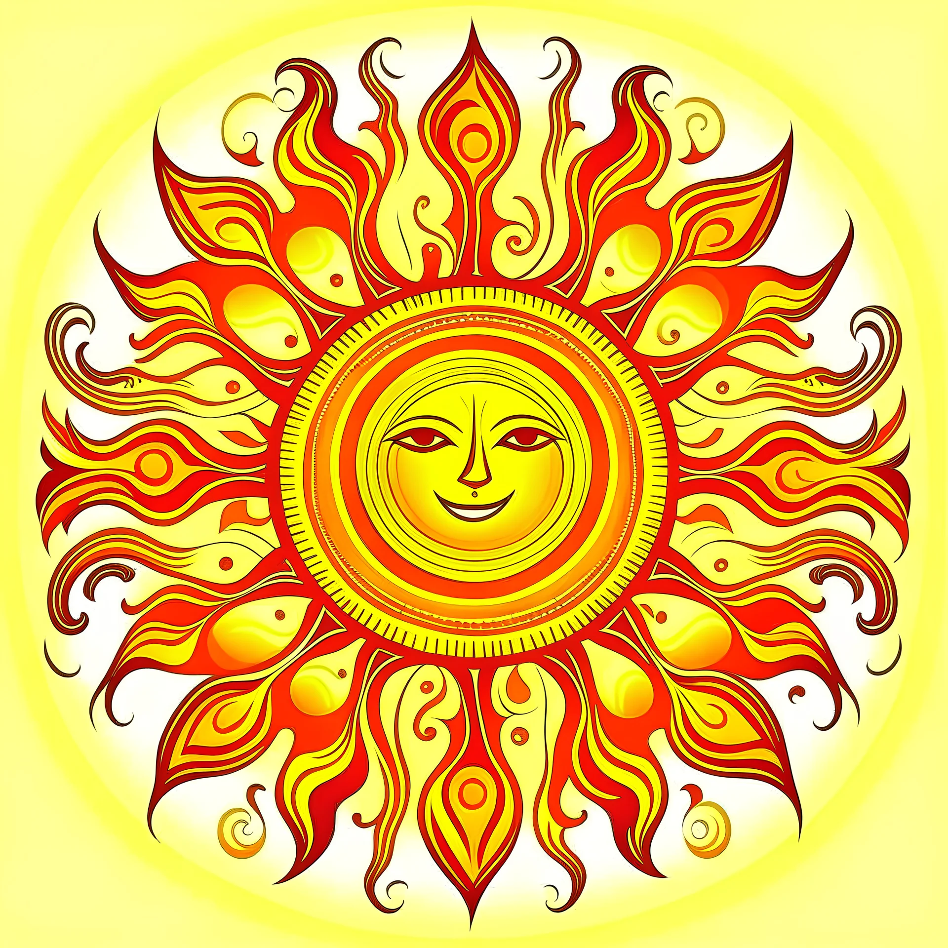 stylized sun