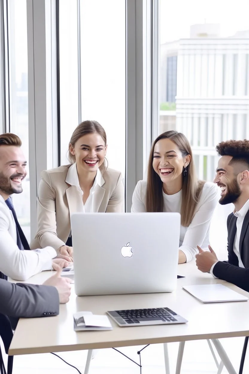 professional happy people meeting virtually