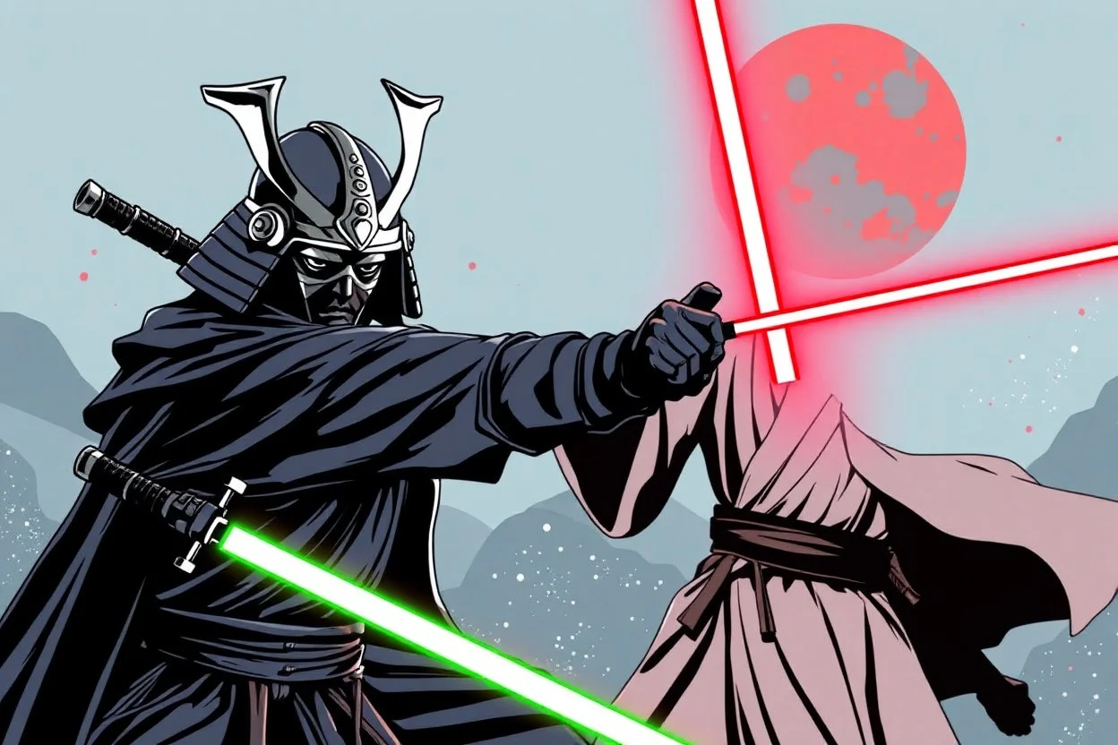 pop art pixels 1000 images jedi samurai