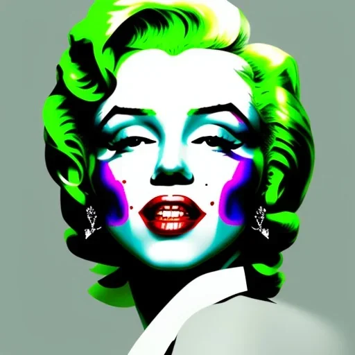 Marilyn Monroe Joker cabelo verde