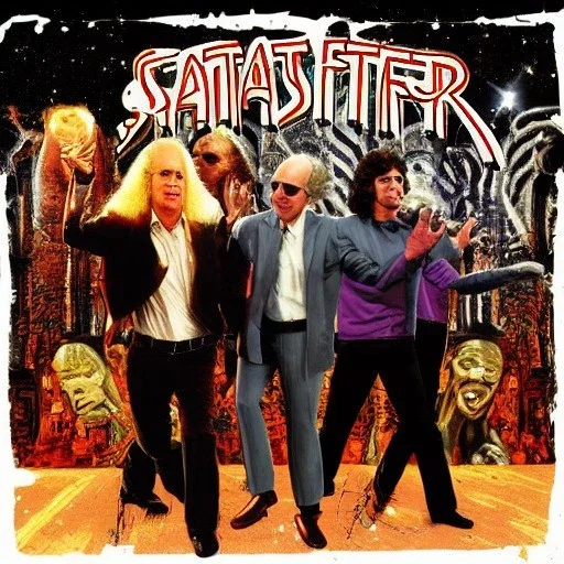 Saturday Night Fever Dream thrash metal album cover featuring Larry David