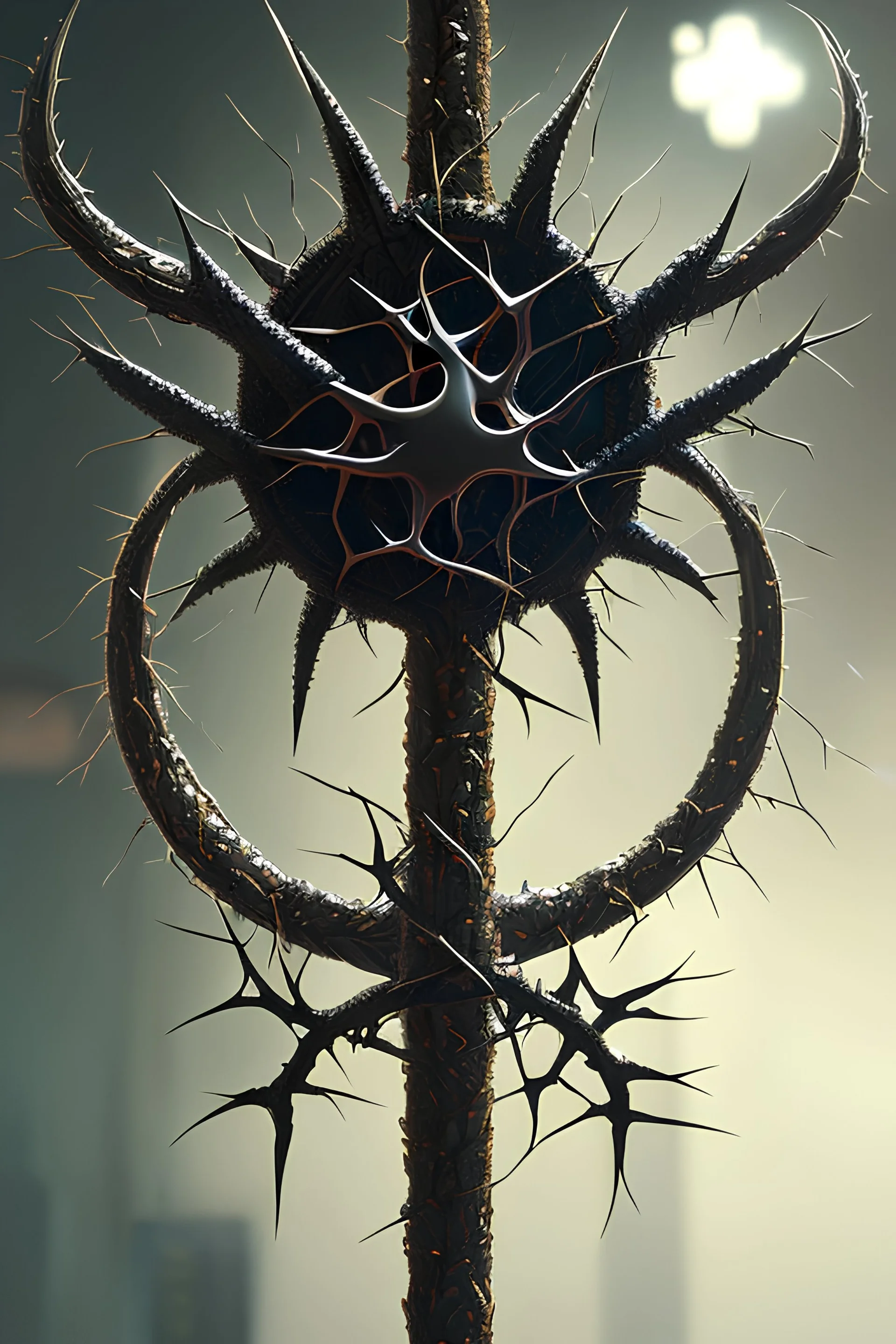 crown of thorns, black background, cinematic lighting, 4k resolution, smooth details.