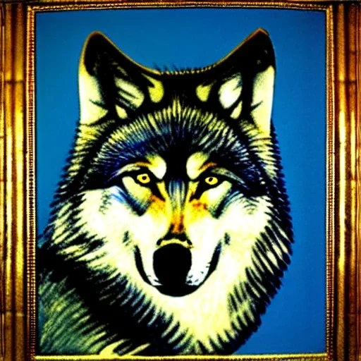 Portrait of a wolf by Van Gogh