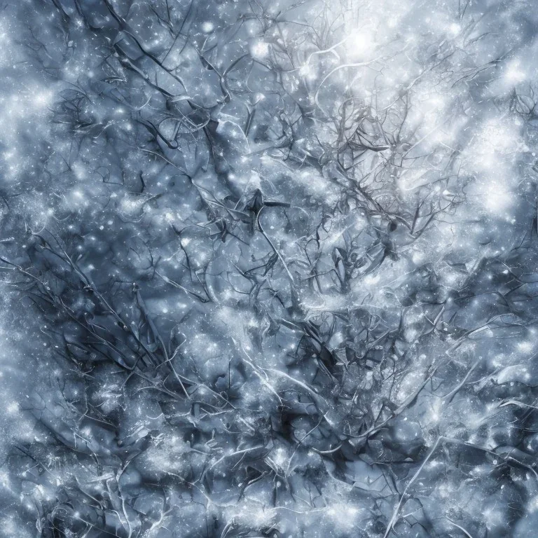 celestial, reflection, ice crystals, snow, icicles