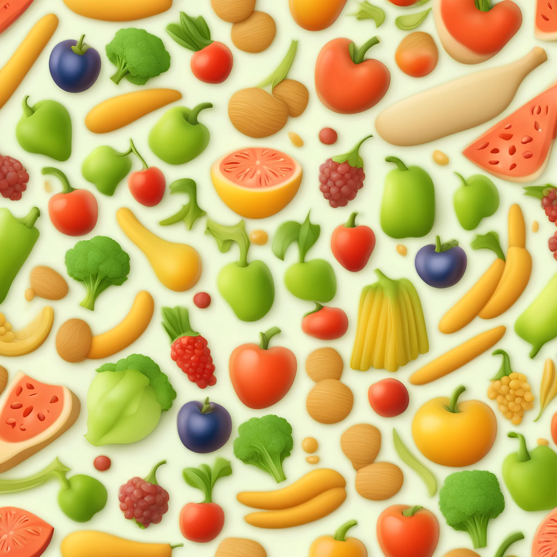 healthy food background. illustration 3d style. HD