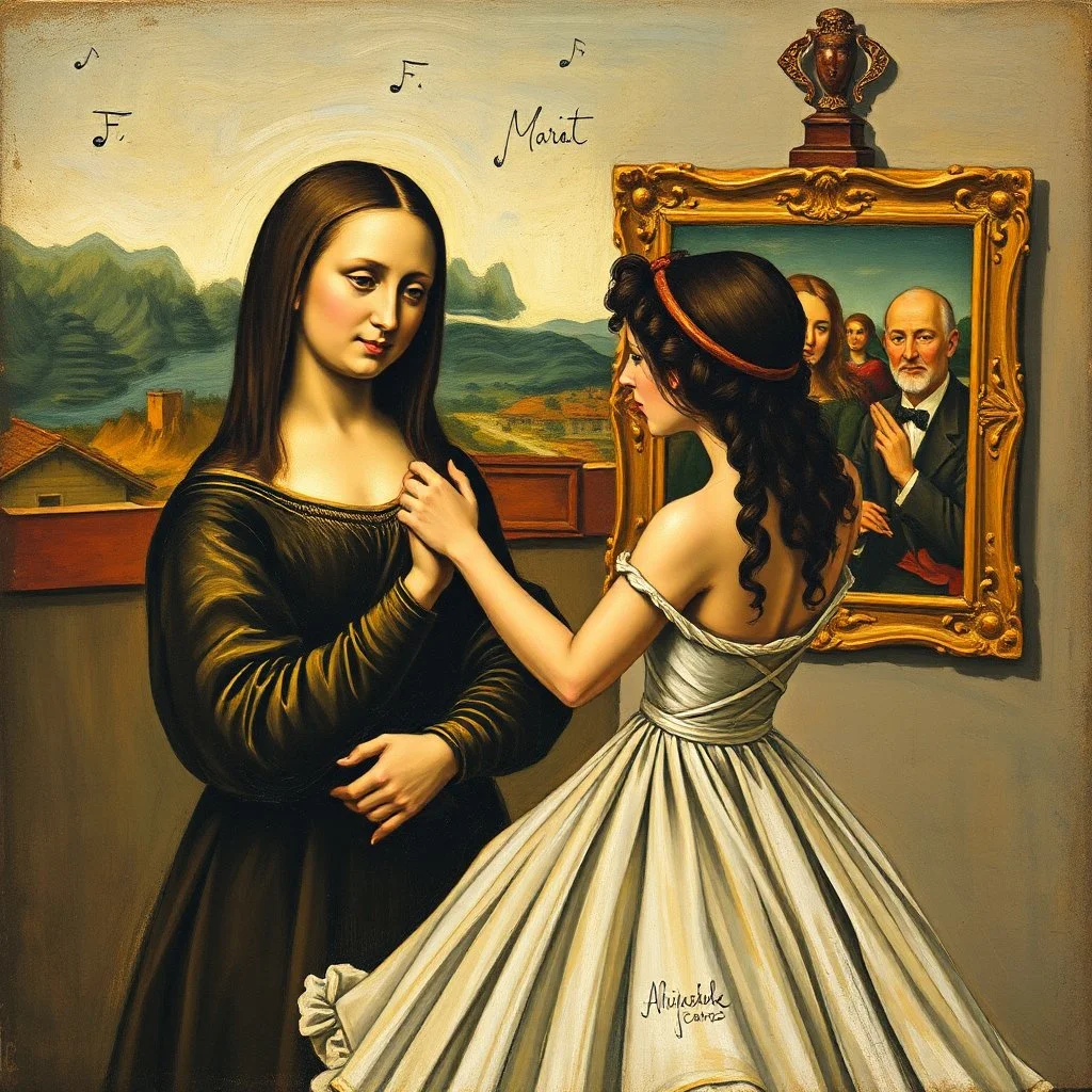 monalisa tangoing whit picaso