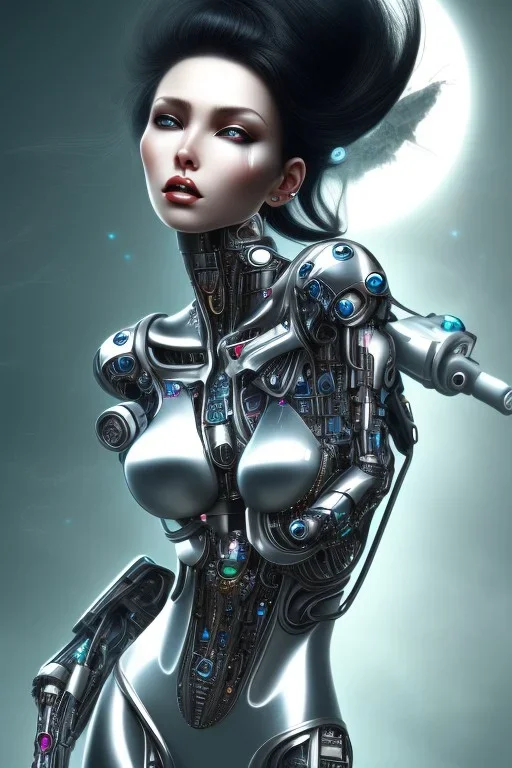 cyborg, black hair, sexy, perfekt, real, dream