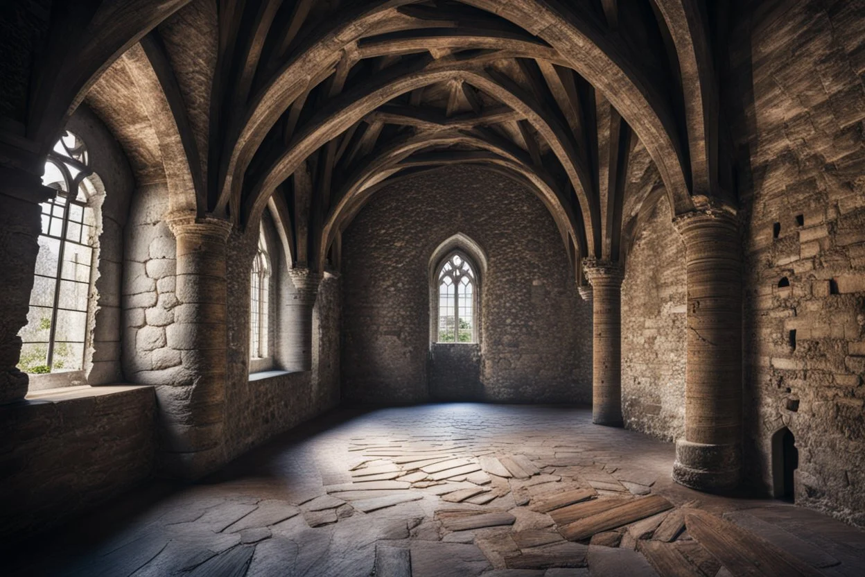 interior of medieval castle