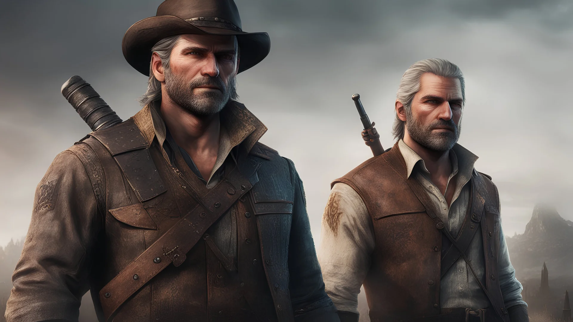 Arthur Morgan from red dead redemption and geralt of rivia from the witcher