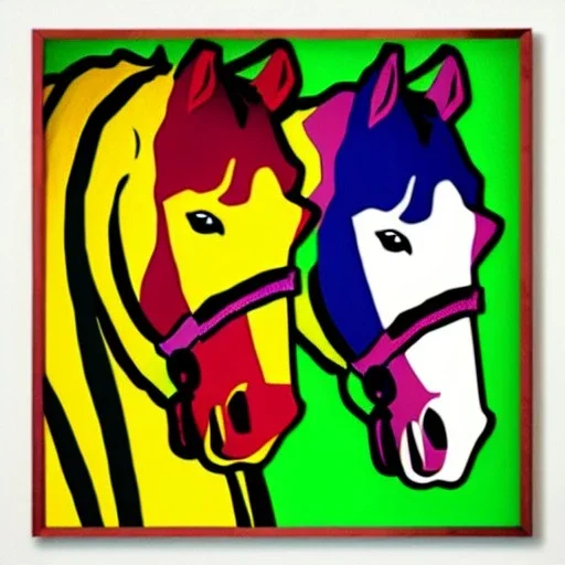 horses pop art