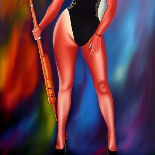 Full body portrait, painting, medium shot lady Cleancore