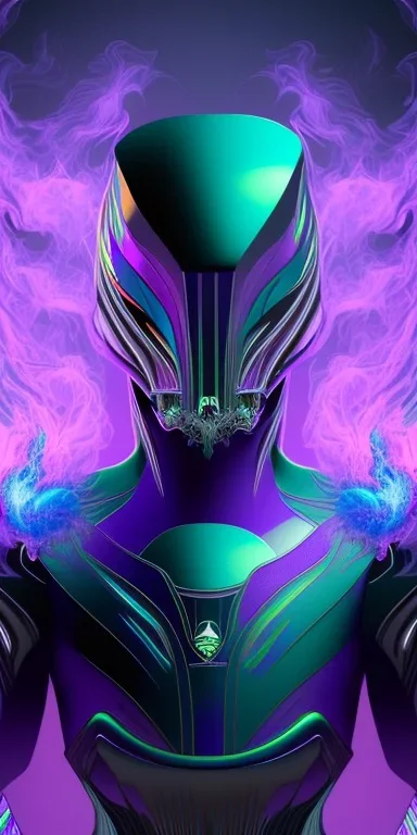 purple venom galaxy super villain and teal smoke background