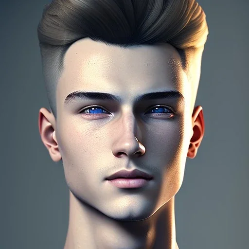 beautiful smooth realistic, Russian male, 15 y/o boy, chest, jeans, slim, extremely sharp detail, finely tuned detail, ultra high definition, 8k, unreal engine 5, ultra sharp focus, smile teeth, happy