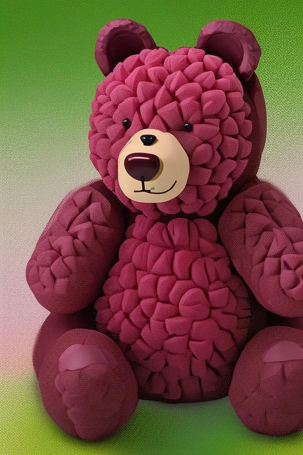 bear made of raspberries