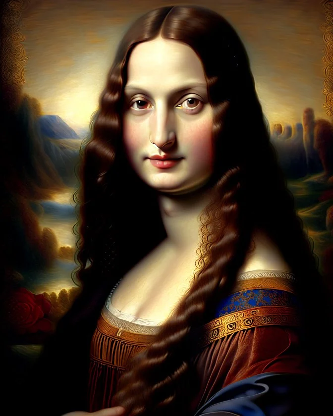 Human version of the Monalisa digital art